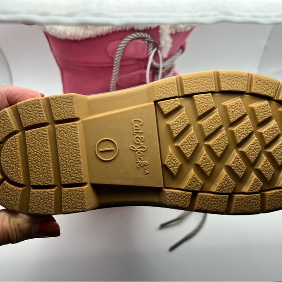 Cat & Jack Pink and Gray Kids Boots - Picture 5 of 5